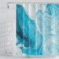 thumbnail image 2 of Abstract Ocean Theme Shower Curtain for Bathroom Gradient Blue Ocean Waterproof Polyester Shower Curtains Modern Minimalist Artistic Aesthetic Shower Curtain with Hooks Decorative, 72x84 Inch, 2 of 6