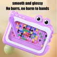 thumbnail image 4 of Magnetic Drawing Board for Kids, Dinosaur Themed Puzzle Toy with Magnetic Pen and Color Beads, Green Pink Purple Colors, 4 of 6