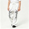 thumbnail image 2 of CONZONE Little Boys Baggy Sweatpants Y2K Graphic Joggers for Boys Drawstring Fall Winter Athletic Trousers with Pockets, 2 of 5