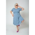 thumbnail image 2 of Leota Women's Brittany Short Sleeve Jersey Dress Blue Size 1X, 2 of 3