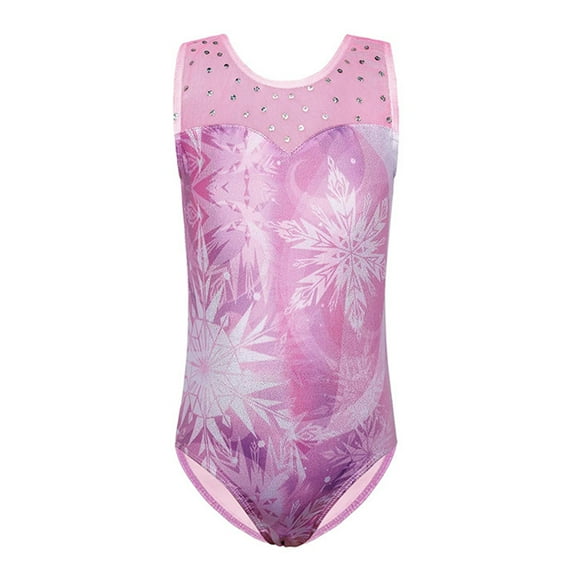 MSemis Girls Kids Sleeveless Shiny Gymnastics Sport Training Dancewear Ballet Leotards