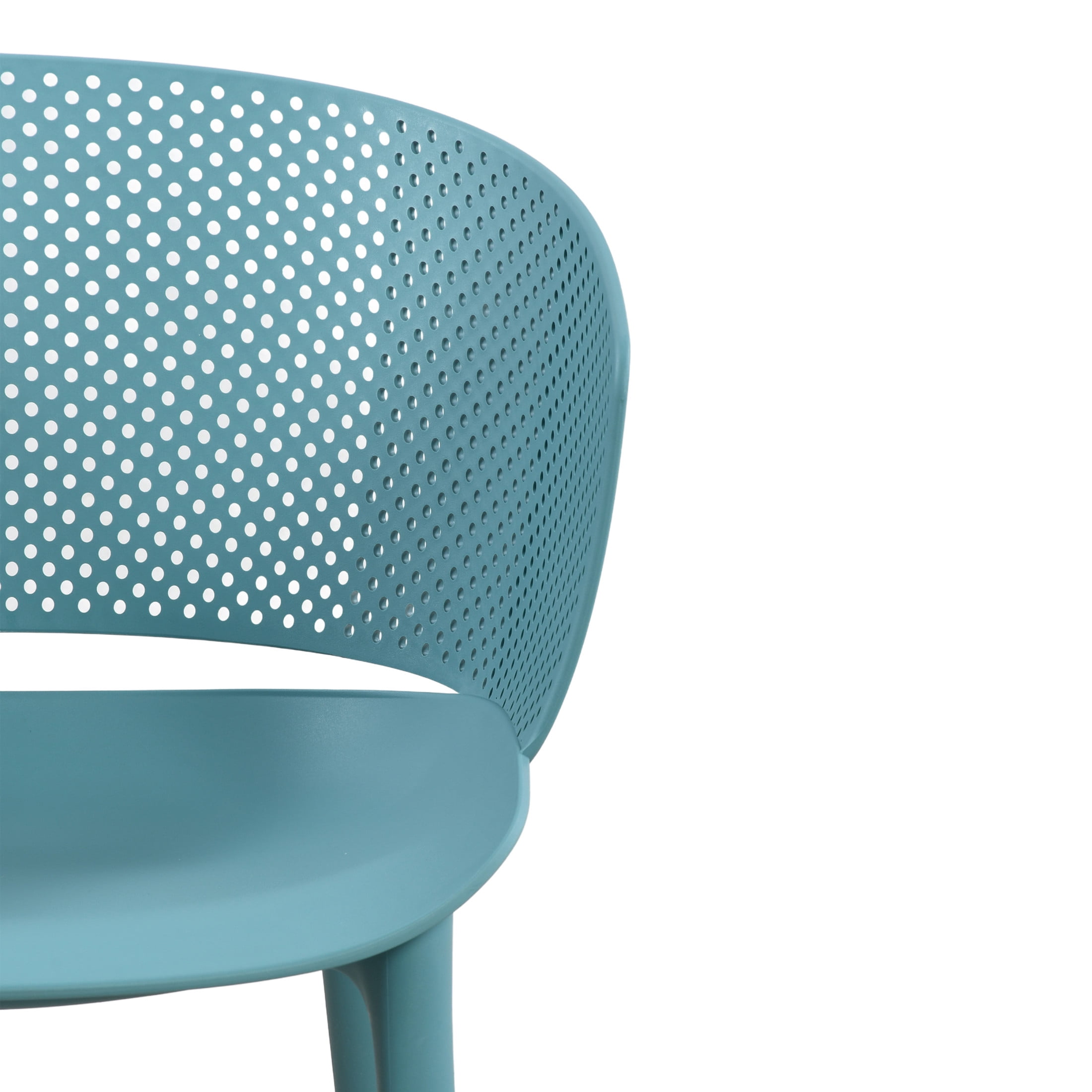 Christopher Knight Home 3-Piece Outdoor Bistro Set, Plastic Table and Round Back Chairs, Sky Blue