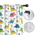 thumbnail image 4 of Blackout Kids Curtains,White Dinosaurs Clouds Leaves Pattern Childrens Insulated Curtains Set Of 2,Bedroom Essentials,Toddler Room Decor 42"x54", 4 of 5