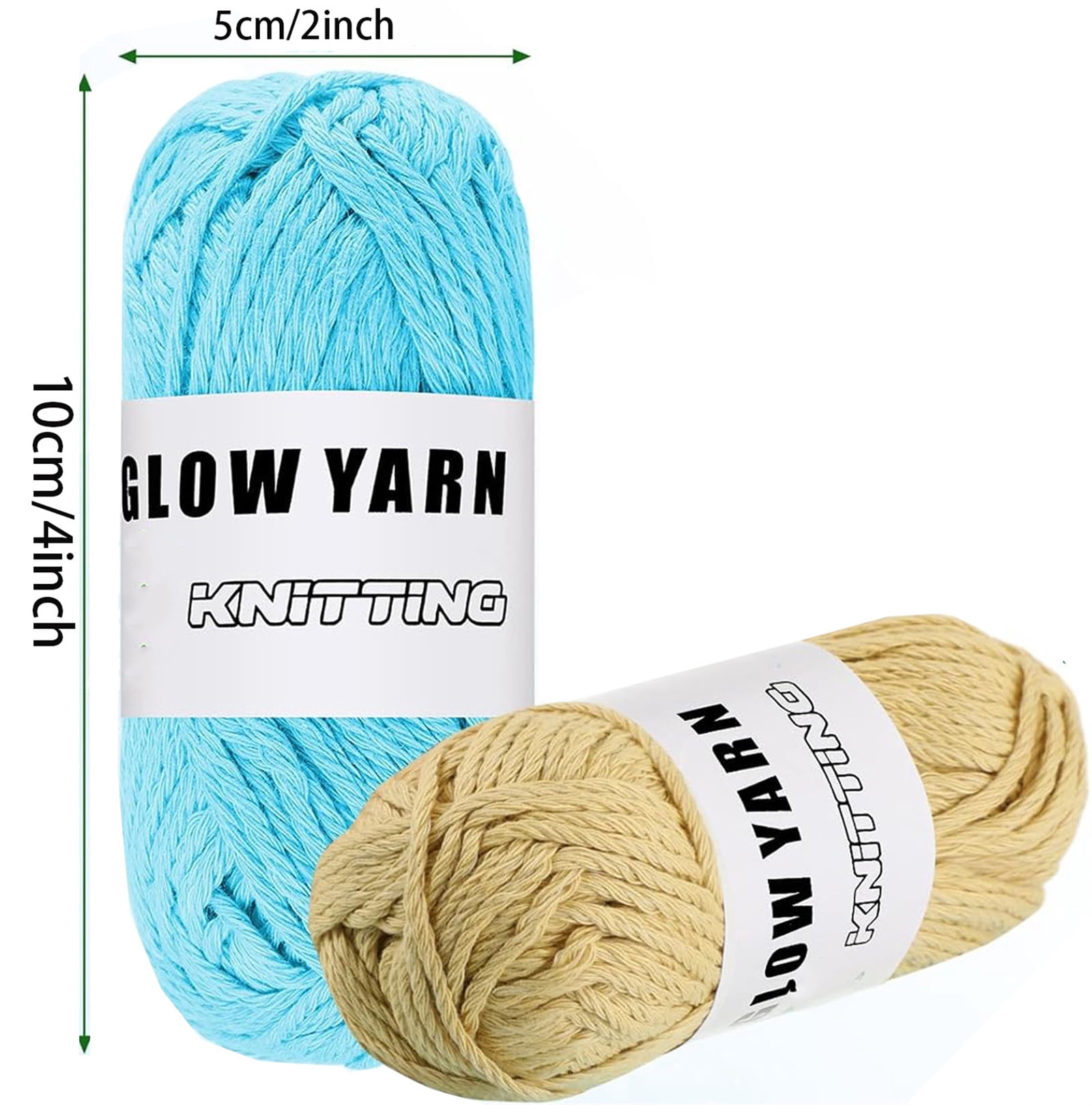 Happon 5 Rolls Glow in The Dark Yarn,Luminous Crochet Yarn for Crocheting DIY Knitting,DIY Glow Yarn for Arts Crafts Sewing Party Supplies, 49 yd Per Roll