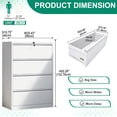 thumbnail image 2 of Silkight 4 Drawer Lateral File Cabinets with Lock, Metal Filing Cabinet for Home Office, Wide Steel Storage Cabinet Commercial Drawer Cabinets for Legal/Letter/A4 Size Files Assembly Required, 2 of 10