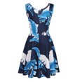 thumbnail image 4 of SMihono Robe d'Été Grande Taille pour Femmes 2023 Robe Décontractée Sans Manches Col Rond Imprimé d'Été pour Plage, 4 of 9