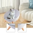 thumbnail image 6 of Pet Sofa Bed Elevated Cat Stool Round Chair Removable Cushion Smooth PP Resin for Indoor Cats Puppies, 6 of 9