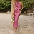 thumbnail image 2 of Vedolay Spring Dresses Women's Split Bodycon Evening Long Dress,Hot Pink L, 2 of 5