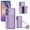 Purple, variant on Wallet Case for Samsung Galaxy A35, Classic Lychee Texture PU Leather Purse Case with Accordion Card Slots, Protective Crossbody Flip Cover with Zipper Shoulder Strap Lanyard for Women Girls, Purple