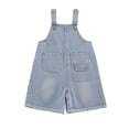 thumbnail image 4 of ZHOGXU Kids Children Girls Denim Overalls With Adjustable Straps Comfortable Lightweight Shorts With Pockets For Everyday Wear,Light Blue,15-16 Years, 4 of 6