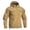 Khaki, variant on Men Tactical Windproof Waterproof Softshell Jacket Hooded Fleece Lined Military Coat Outdoor Hiking Fall Winter Jackets Gray 3xL