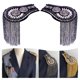 thumbnail image 4 of Hombreras Hombrera Borla Cadena Broches Joyería Almohadilla de Hombrera de Metal para Negro plata, 4 of 6