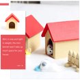 thumbnail image 4 of SHOWERORO Mini Maison en Forme Rouge Rangement en Bois Miniature Jardin Féerique 1 Ensemble, 4 of 8