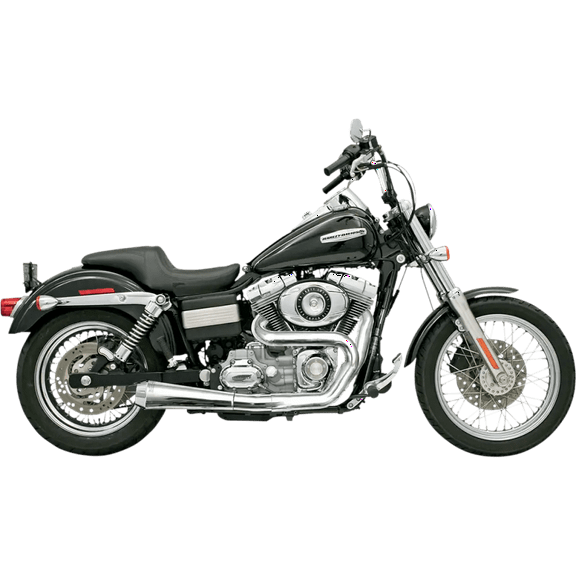 Bassani Road Rage Short 12" Chrome Upswept Megaphone 2-into-1 Exhaust System (1D5250)