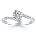 thumbnail image 1 of Bague de Fiançailles en Or Blanc 14 Carats Taille 8, 1 of 4