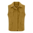 thumbnail image 3 of Sleeveless Utility Vest for Women Cargo Pockets Travel Outdoor Casual, 3 of 9