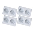 thumbnail image 1 of 4 piezas Durable oso perro gato pata de silicona Animal mascota para hornear huella de galleta pudín llavero de resina, 1 of 9