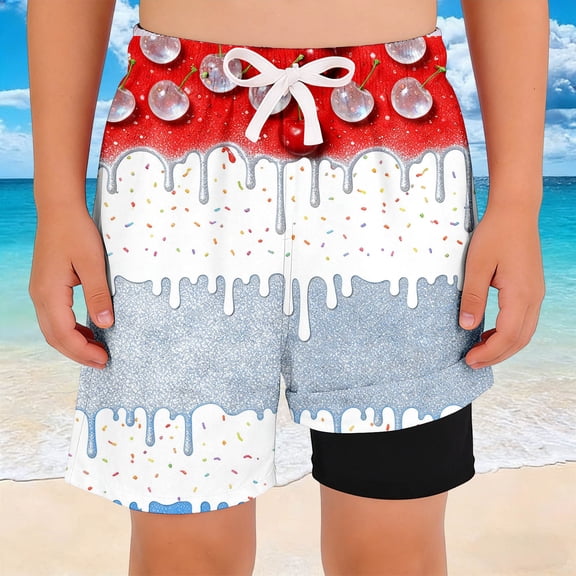 Shachafan Boys Summer Casual Shorts High Waist Comfortable Loose Fit Printed Elastic Waistband Playwear Shorts For Kids Toddler Shorts Toddlers