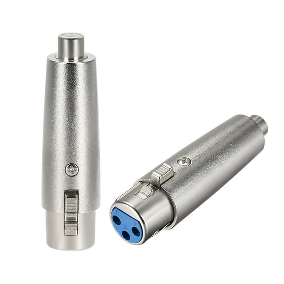 XLR Female to RCA Female Adapter,Gender Changer -3 Pin XLR-F to RCA-F Converter,Microphones Audio Adapter Connector,2pcs