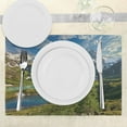 thumbnail image 3 of Ambesonne Nature Place Mats Set of 4, Snowy Mountain Lake, Standard Size, Multicolor, 3 of 6
