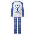 thumbnail image 1 of Family Matching Christmas Pajama Set, Reindeer Tops and Plaid Pants, 1 of 9
