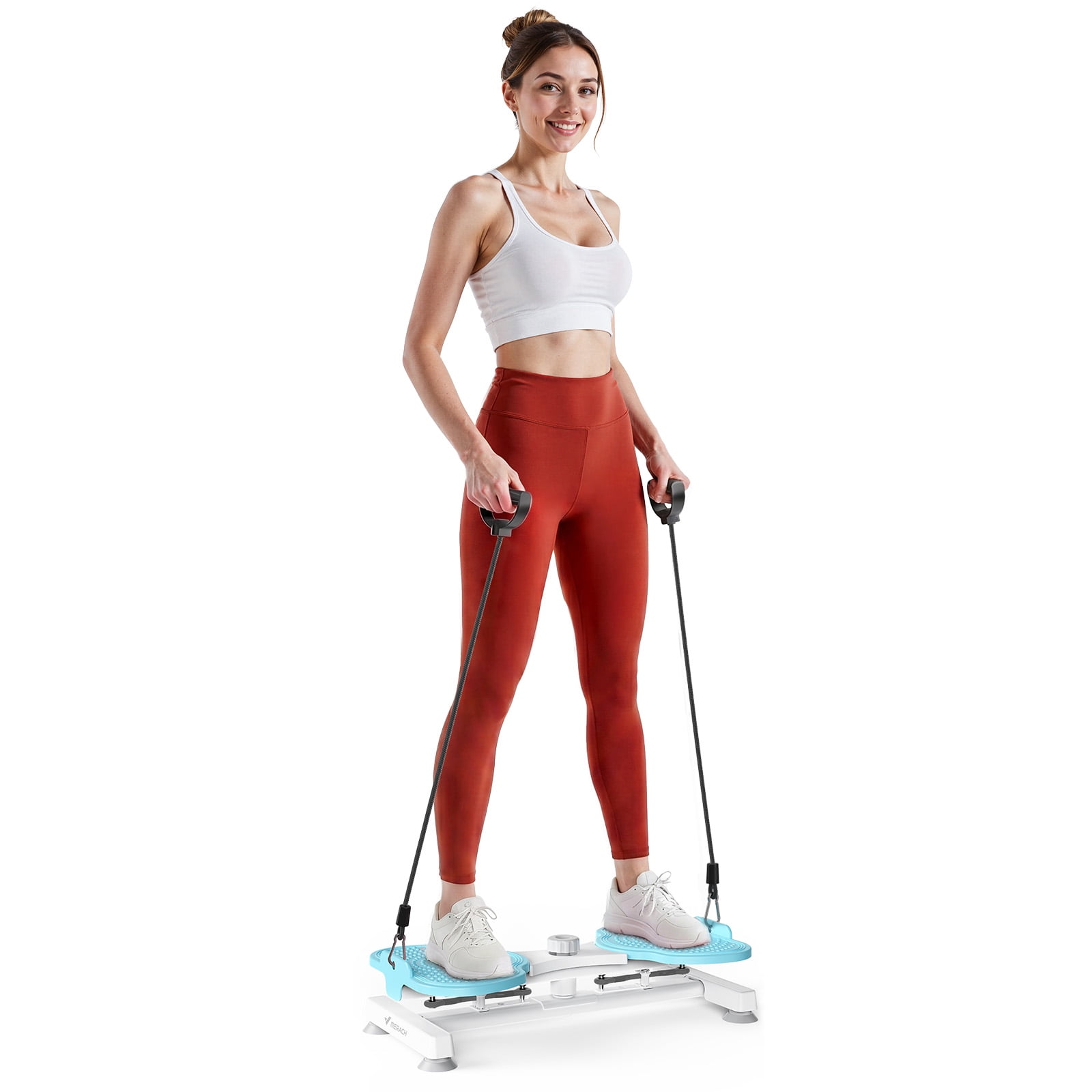 MERACH Slim Waist Twister, Silent Ab Toner for Women, 300 lbs Capacity, Core Workout Board for Home Gym, Blue