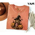 thumbnail image 6 of Comfort Colors 1717 Halloween Witch Cat Pumpkin Graphic T-Shirt 100% Cotton - Gift for Halloween, 6 of 7