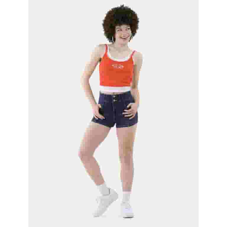 【2plan】Summer Pintuck Denim Short Pants No Boundaries Pintuck Denim Shorts - High Rise - Walmart.com