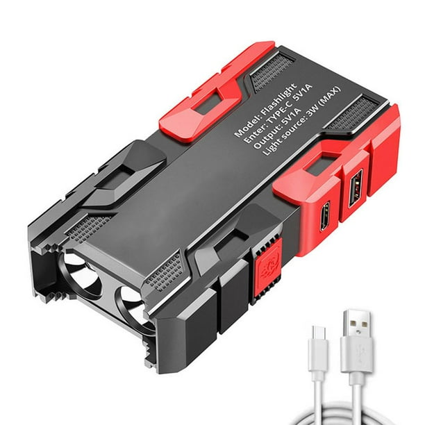 Eyfqtcs Potente Linterna Tipo-C Carga Fuerte Antorcha Led Luz Para Acampar Al Aire Libre