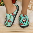 thumbnail image 2 of Christmas Slippers House Shoes for Women Fluffy Soft Cozy Bedroom Cartoon Plush Cute Slippers for Indoor Outdoor Use, 2 of 6