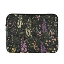 FORMRS 13-13.3 inch Laptop Sleeve Case Soft Carrying Quilted Computer Bag Cover, Purple Floral Pattern