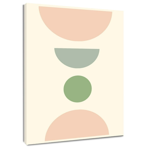 HVEST Boho Geometric Wall Art Mid Century Canvas Wall Art Modern Minimalist Framed Wall Decor for Living Room Bedroom Home, 8 X 10 inches