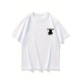thumbnail image 1 of Men's Casual Cotton T-Shirt with Cute Cat Print - Breathable, Loose Fit Summer Tee, 1 of 6