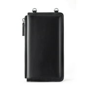 Bytech Leather Crossbody Cell Phone Case with Wallet for Universal Phones, Black