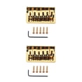 thumbnail image 3 of Advancent Puente rígido de guitarra con tornillos y llave para adultos y niños, pieza de repuesto de Metal resistente, pieza trasera de sillín Oro 2piezas, 3 of 6