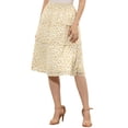 thumbnail image 4 of Unique Bargains Women's Floral Chiffon Elastic Waist Layer Ruffle Hem Midi Skirt Yellow XS, 4 of 7