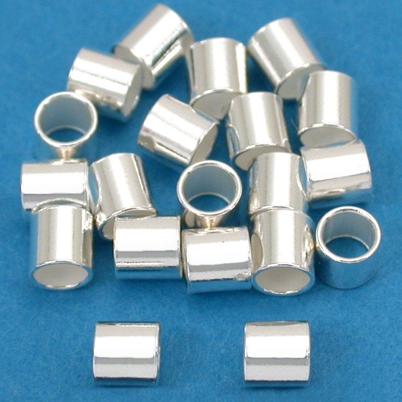 2mm Crimp Beads .925 Sterling Silver Jewlery Spacer Finding Design Craft 100pk
