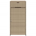 thumbnail image 5 of vidaXL Garden Storage Cabinet Beige 55x55x111 cm Poly Rattan, 5 of 5