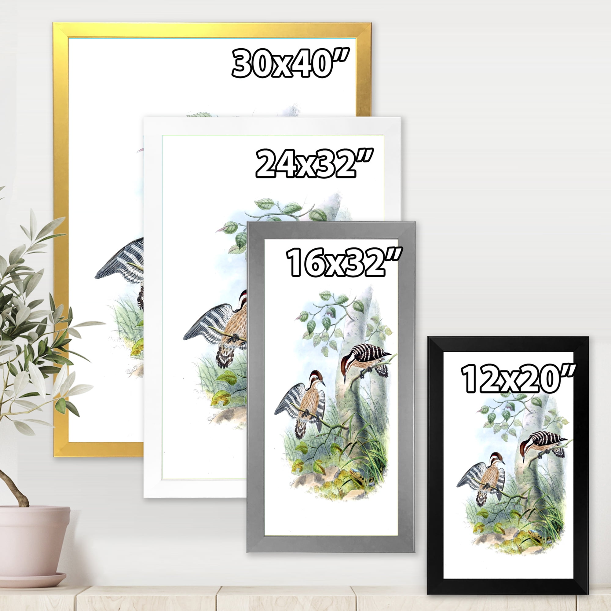 Designart 'Ancient Birds In The Wild I' Traditional Framed Art Print
