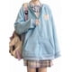 thumbnail image 2 of Sudadera con capucha y cordones de otoño con estampado de pentáculo de conejo de dibujos animados, chándal holgado de manga larga kawaii para mujer, 2 of 5