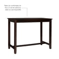 thumbnail image 6 of Linon Claridge 3-Piece Counter Height Tavern Set, Walnut with Natural Linen, 6 of 8