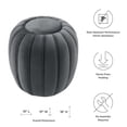 thumbnail image 5 of Modway Celebrate Modern Channel Tufted Performance Velvet Ottoman in Gray, 5 of 7