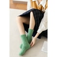 thumbnail image 6 of iHPH7 Women's Fuzzy Socks Plush Socks Sleeping Socks for Women Crew Thick Crew Socks Women Warm Fuzzy Socks Soft Socks Green One Size, 6 of 7