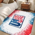 thumbnail image 5 of Independence Day Washable Area Rugs 3'x5', Patriotic USA Flag Red Blue Stripe Star Low Pile Throw Living Room Rug Non-Slip Sturdy Edge Binding Carpet for Indoor Entryway Bedside Kitchen, 5 of 9