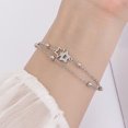 thumbnail image 2 of Pulsera de mariposa de doble capa para mujer de Plata de Ley 925, pulsera ajustable, regalo de joyería lindo y encantador, 2 of 7