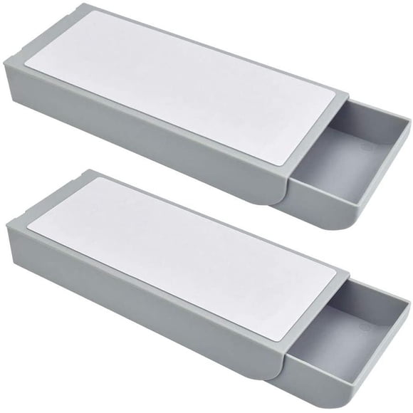 Prévient la Rouille Organisateur de Bureau, Gris 2 Pcs 22.5 X 9 X 3.5 cm, Accessoire de Tiroir de Bureau Bacs Sans Rouille pour une Solution de Rangement Sans Rouille