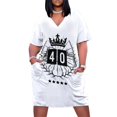 thumbnail image 2 of ¡40! Vestido holgado con bolsillos para celebrar 40 cumpleaños, ropa de mujer, vestidos elegantes, tallas grandes, vestido de hada de moda para mujer., 2 of 7