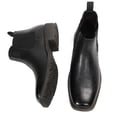 thumbnail image 4 of Dazzher Mens Square Toe Chelsea Boots Slip On Ankle Boots Comfortable Easy On Off Casual Business Shoes, 4 of 7