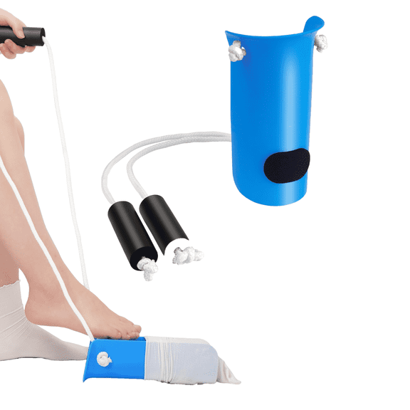 KEKOY 4INCH Sock Aid for Effortless Sock Putting, No-Bending Sock Assistant with Soft Foam Handles, Easy-Use Sock Helper/Puller Aid Ideal for Seniors,  Post-Surgery Recovery (Blue)