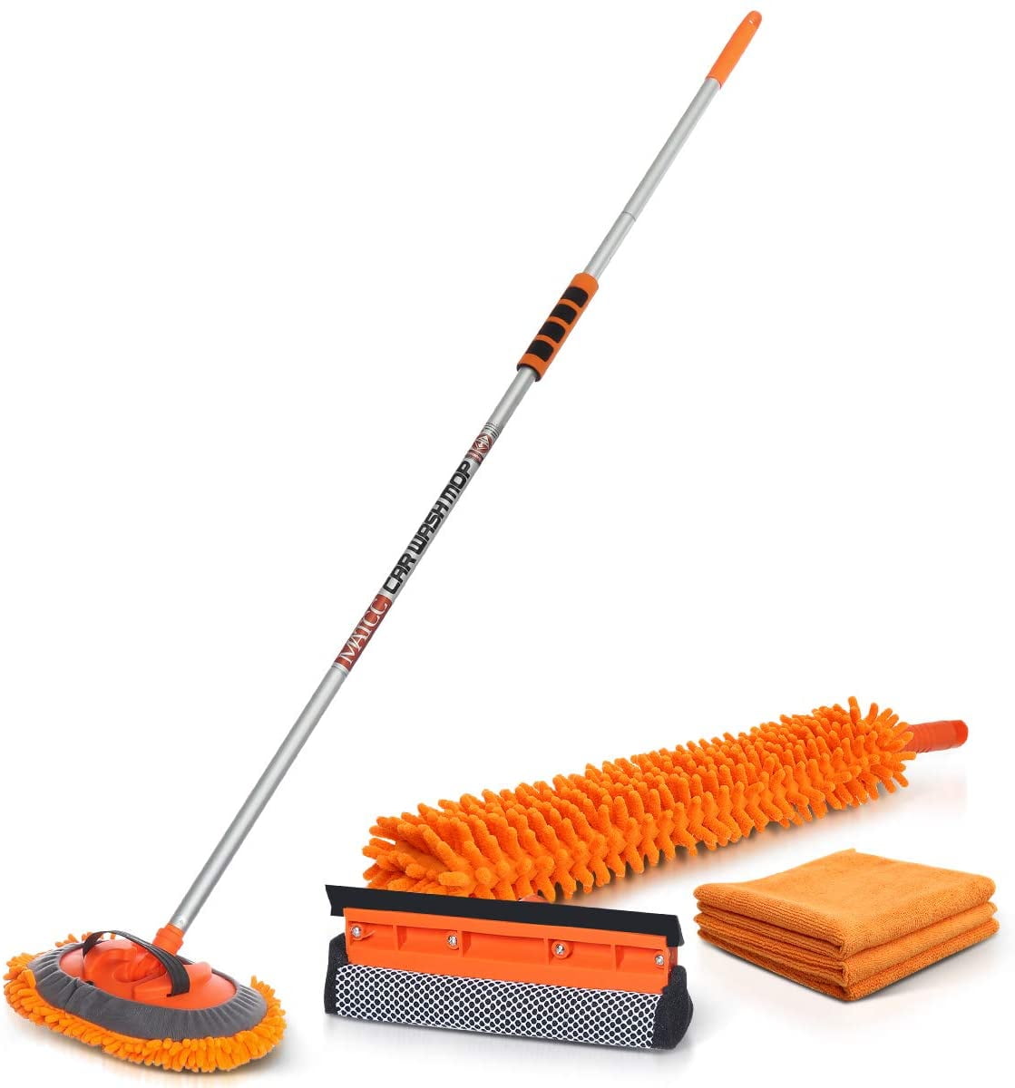 MATCC Car Wash Kit, 62" Car Wash Brush with Long Handle Car Washing